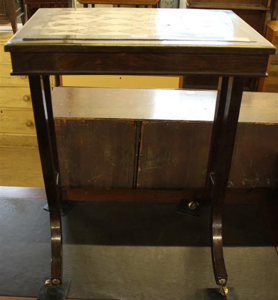 Regency rosewood  table with marble top